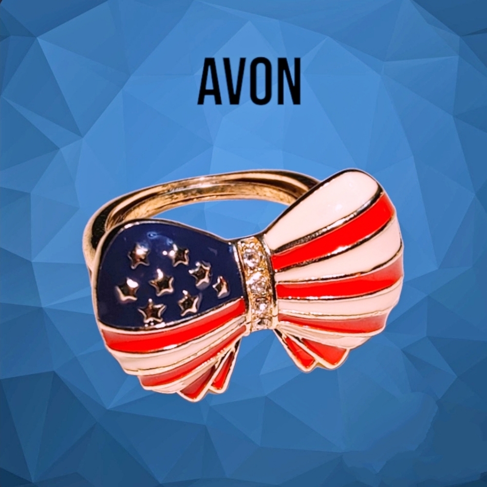 ✨ NRT Avon | Vintage Patriotic Adjustable Ring